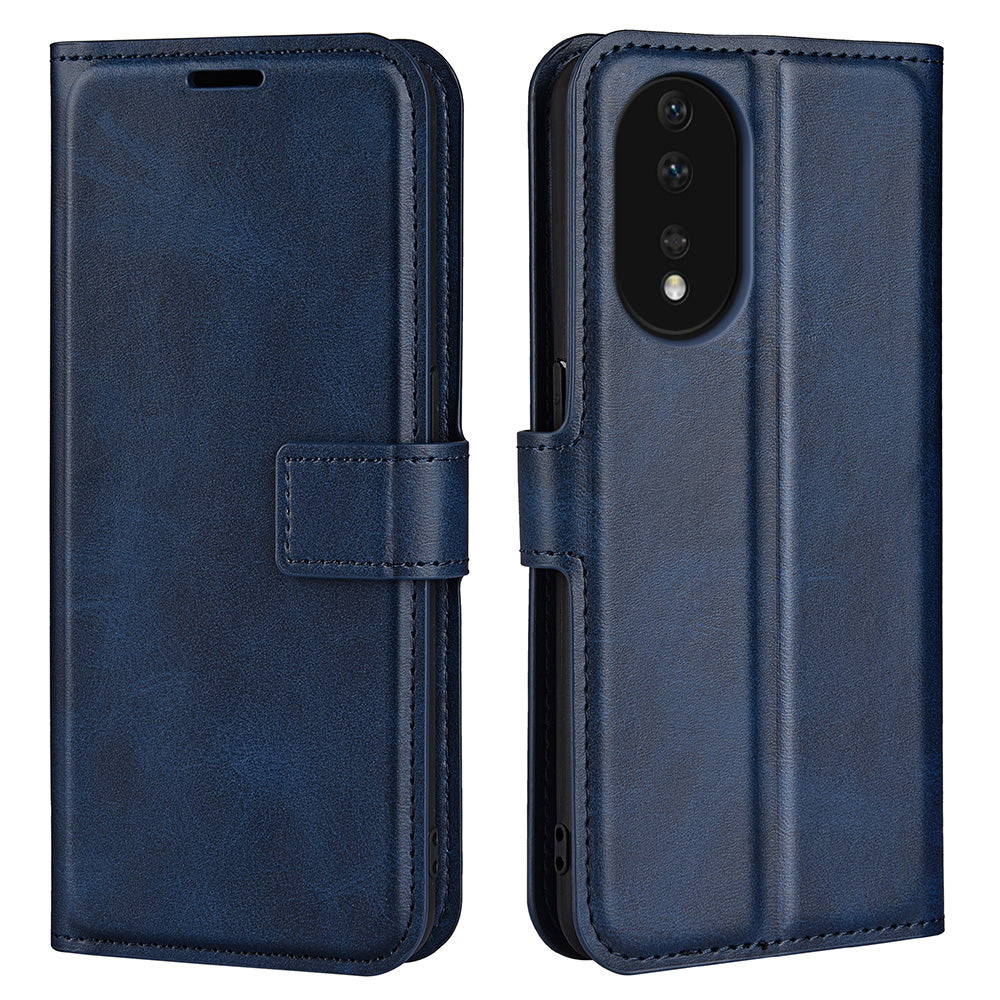 For Honor 80 5G Calf Texture PU Leather Stand Wallet Case Square Magnetic Clasp Phone Cover For Honor 80 5G Calf Texture PU Leather Stand Wallet Case Square Magnetic Clasp Phone Cover